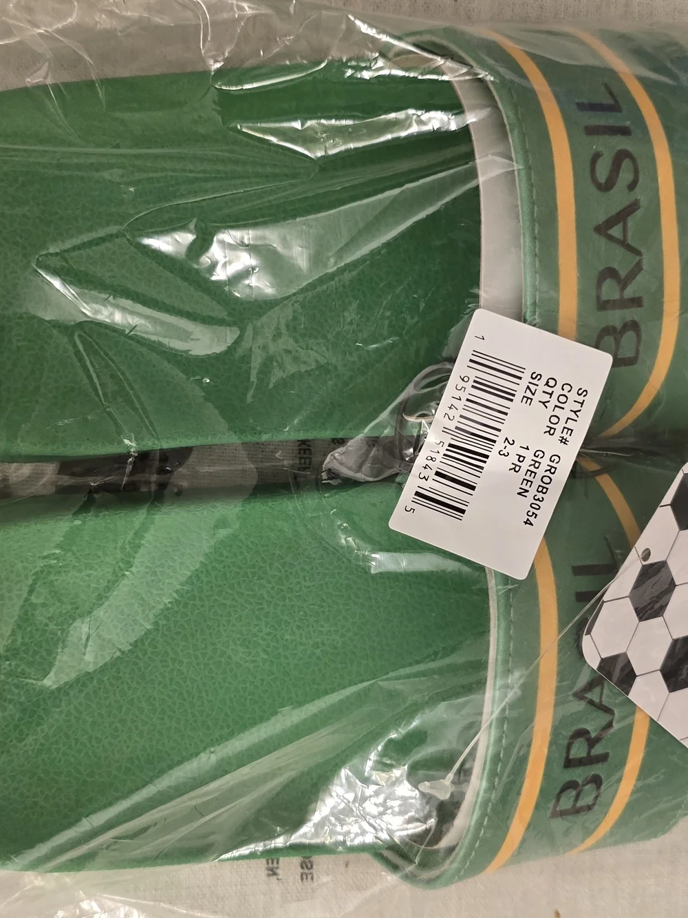 Kids Soccer Fan FIFA Slide Sandals – Brasil Brazil Size 2/3 Little Kid Youth